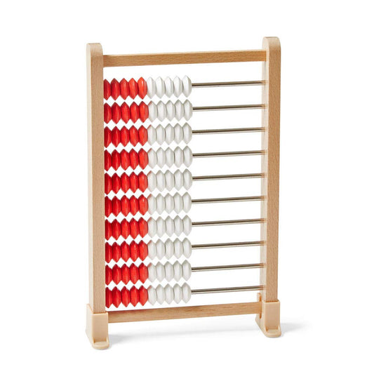 Mini 100 Bead Wooden Rekenrek, Abacus for Kids Math, Math Manipulatives Kindergarten, Counting Rack for Kids, Counters for Kids Math, Educational Toys for Elementary Kids (Set of 4)