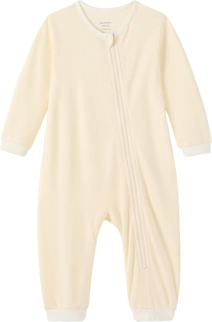 Soft Bamboo Baby Romper, Zipper Closure, 3-6 Months, Yellow