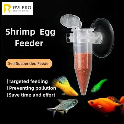 Automatic Fish Feeder Cone Shrimp Egg Worm Funnel Cup Feeding Tool Ring Ornamental Tank Aquarium Accessories with Suction