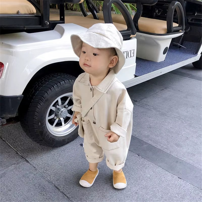 2023 Soft Denim Baby Romper Solid Infant Clothes Newborn Jumpsuit Babies Boys Costume Cowboy Fashion Jeans Children Clothes