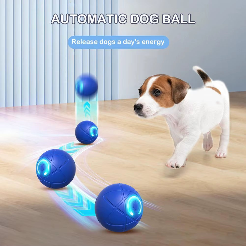 Smart Dog Toy Ball Electronic Interactive Pet Toy Moving Ball Intelligent Gravity Jump Ball Bite-Resistant Rolling Ball Pet Toys