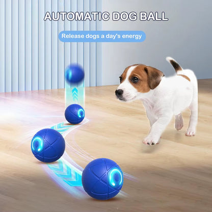 Smart Dog Toy Ball Electronic Interactive Pet Toy Moving Ball Intelligent Gravity Jump Ball Bite-Resistant Rolling Ball Pet Toys