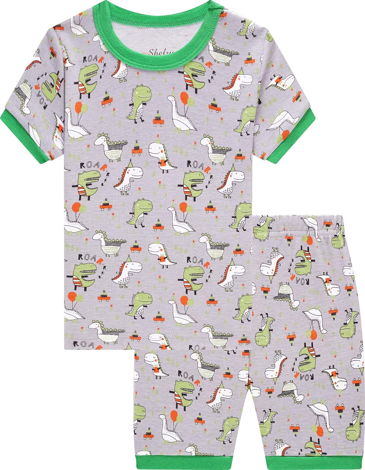 Boys Pajamas Cotton Dinosaur Kids Clothes Cartoon Sleepwear Toddler Clothes Children Pjs Size 6