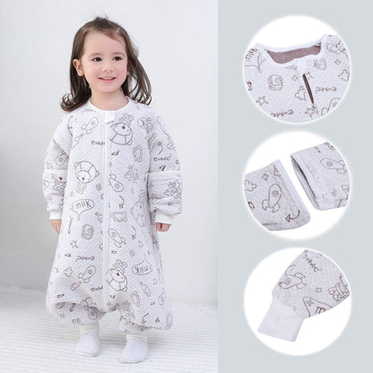 Baby Wearable Blanket 100% Soft Cotton Cartoon Sleepsuit Warm Pajamas