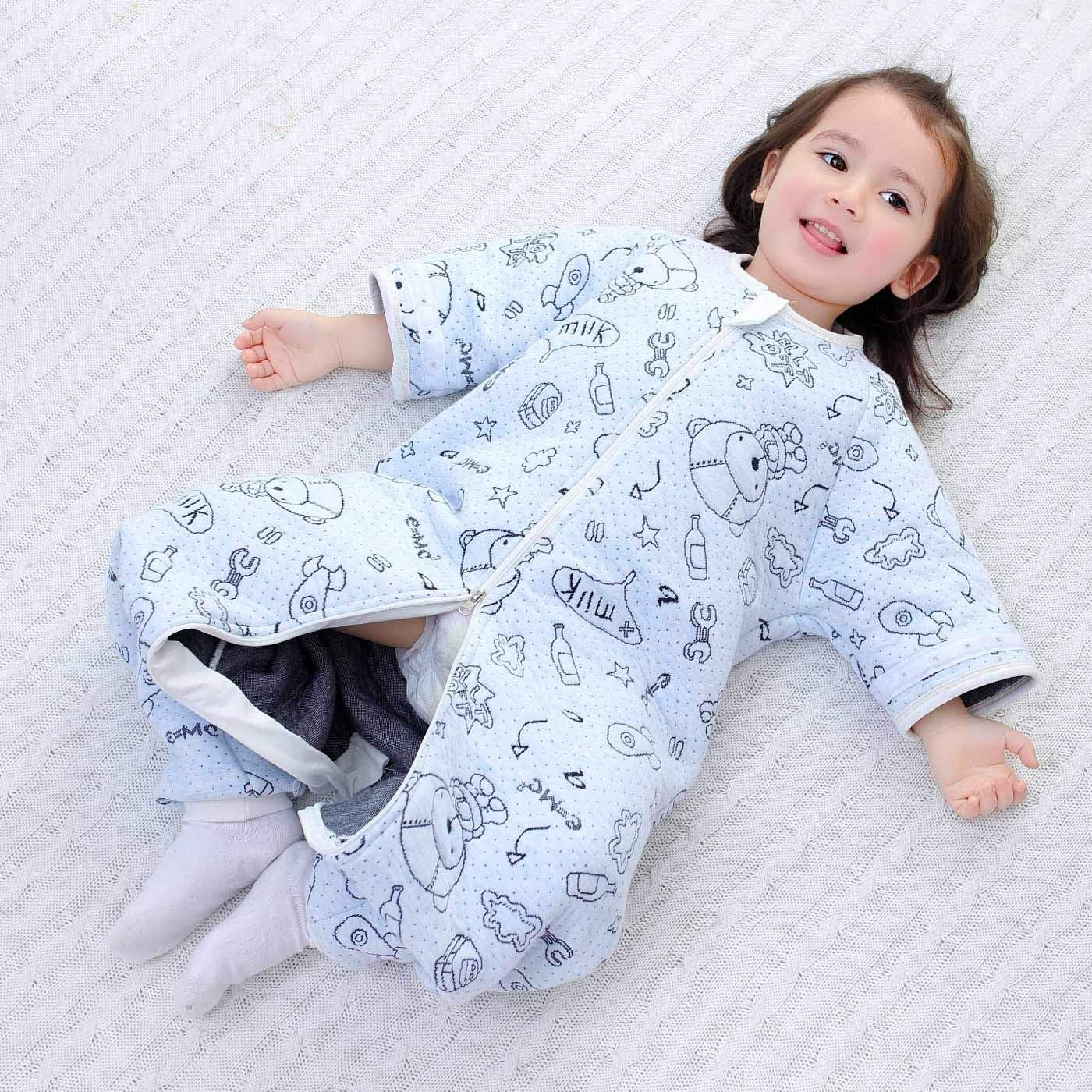 Baby Wearable Blanket 100% Soft Cotton Cartoon Sleepsuit Warm Pajamas