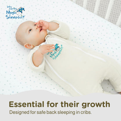 Baby Merlin'S 100% Cotton Baby Transition Swaddle - Baby Sleep Suit - Cream 2-Pack - 3-6 Months