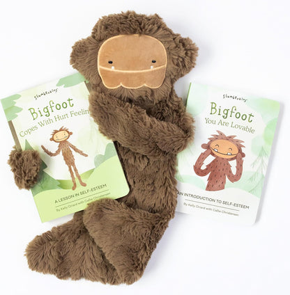 Bigfoot Snuggler & 2 Board Books Complete Set Bundle | Soft Plush Toy for Ages 0+ | Enhances Self-Esteem & Positive Relationships (Bigfoot Snuggler Plush + 2 Board Books)