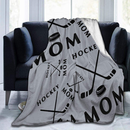 Blanket Hockey Mom Throw Blanket Ultra Soft Velvet Blanket Lightweight Bed Blanket Quilt Durable Home Decor Fleece Blanket Sofa Blanket Luxurious Carpet for Men Women Kids