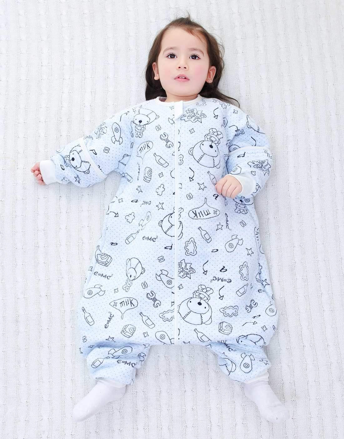 Baby Wearable Blanket 100% Soft Cotton Cartoon Sleepsuit Warm Pajamas