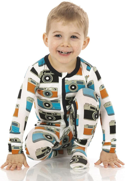 Kickee Print Footies with Zipper, Super Soft One-Piece Jammies, Sleepwear for Babies and Kids, Fall 1 Collections