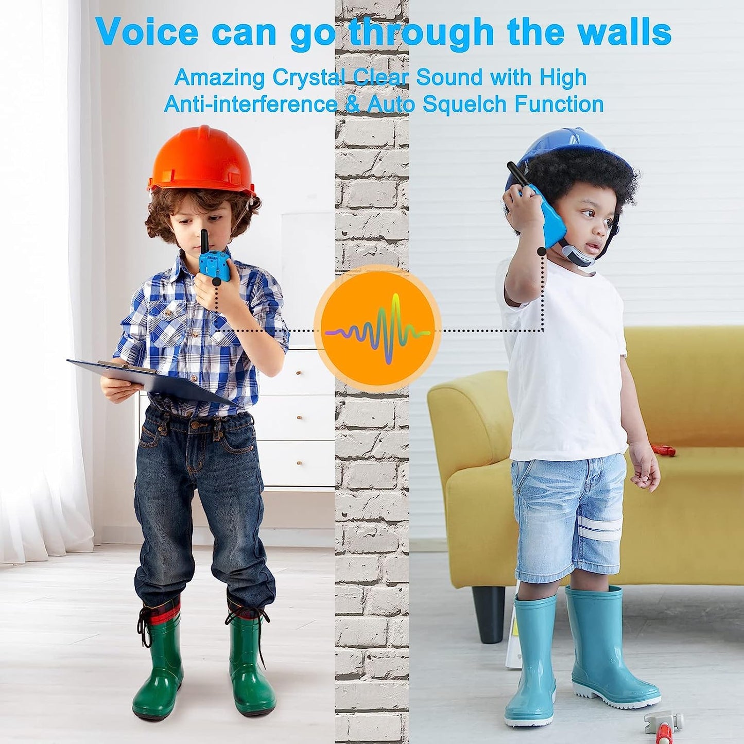 Walkie Talkies for Kids 3 Miles Long Range, 22 Channels Walkie Talkie with Clear Sound & Automatic Squelch, Valentine Gifts for Kids, Toys for Kids Girls Boys Age 3-12