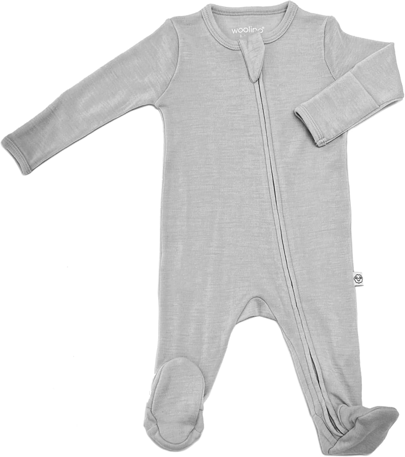 Toddler Footie Sleeper, Merino Wool Baby Pajamas, One-Piece Sleeper Jumpsuit, Front Zip Footie Romper for Unisex