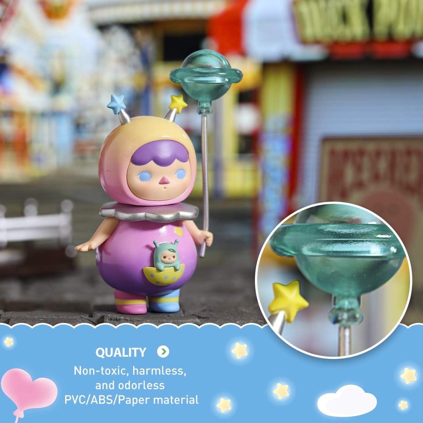 Pucky Balloon Babies Series Collection Blind Boxes Little Art Toy Collectible Cute Kawaii Mini Toy Figures Gift Collectibles Dolls-12 Pack