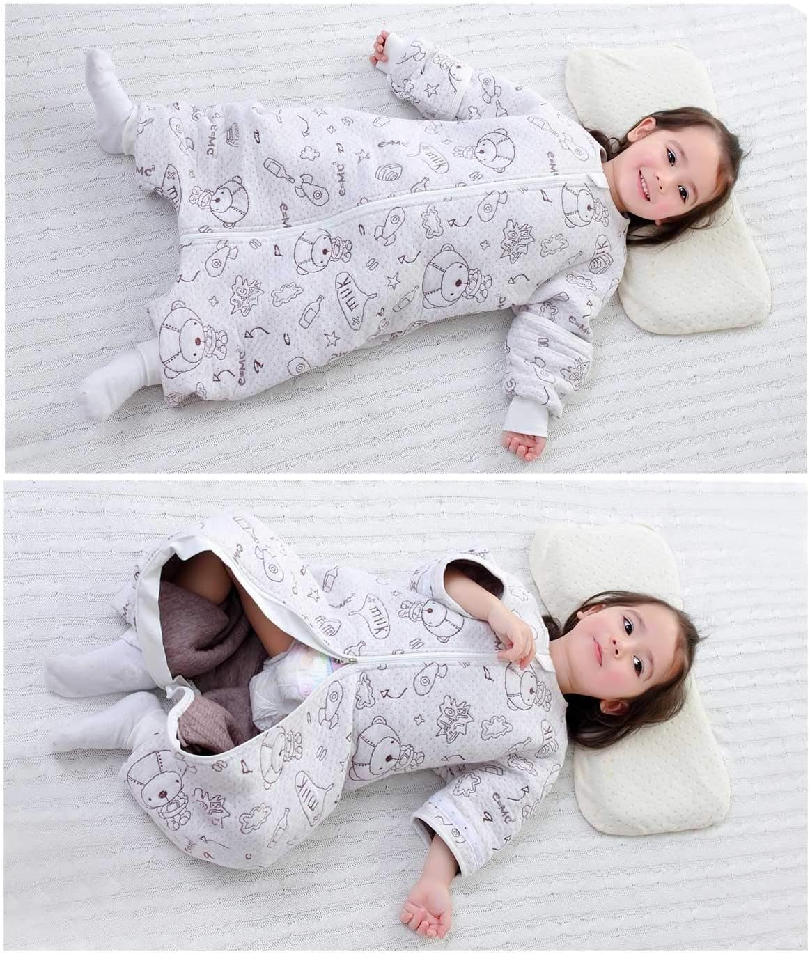 Baby Wearable Blanket 100% Soft Cotton Cartoon Sleepsuit Warm Pajamas