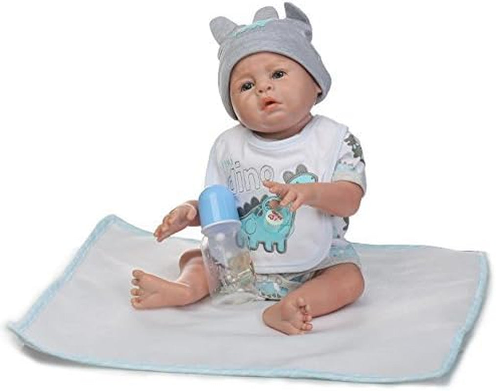 20 Inch Full Body Baby Boy Reborn Doll Newborn Babies Silicone Dolls Toddler Kids Xmas Gift