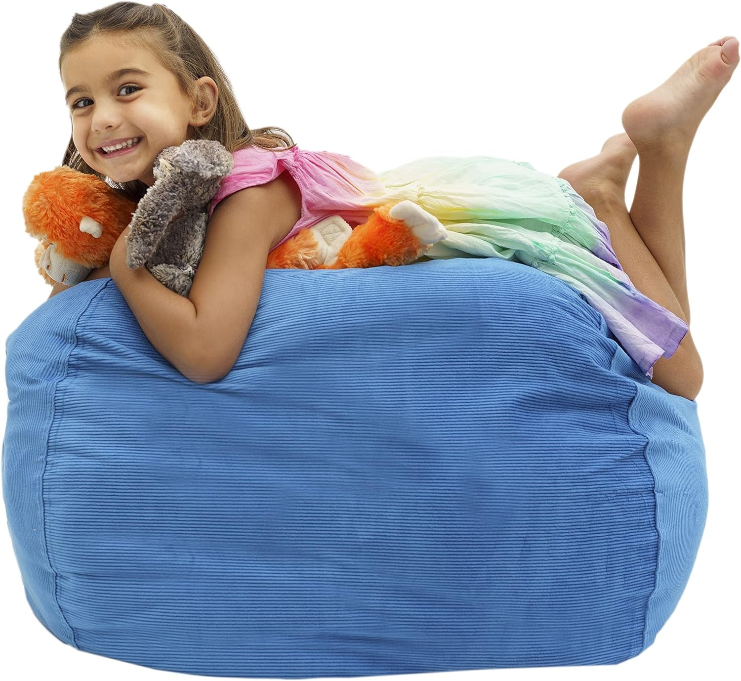 Stuffed Animal Storage Bean Bag Chair - Kids Bean Bag Chairs- Bean Bag Chair Kids- Beanbag Chairs for Kids and Teens-Stuffed Animal Holder- Stuffed Animal Bean Bag Storage