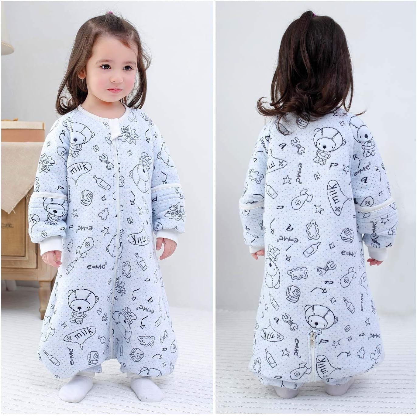 Baby Wearable Blanket 100% Soft Cotton Cartoon Sleepsuit Warm Pajamas