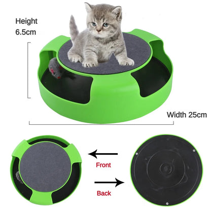 Cat Toy Turntable Roller Mouse Toys Interactive Intelligence Training Track Funny Games Cat Scratcher Toy Pet Toys Accessories