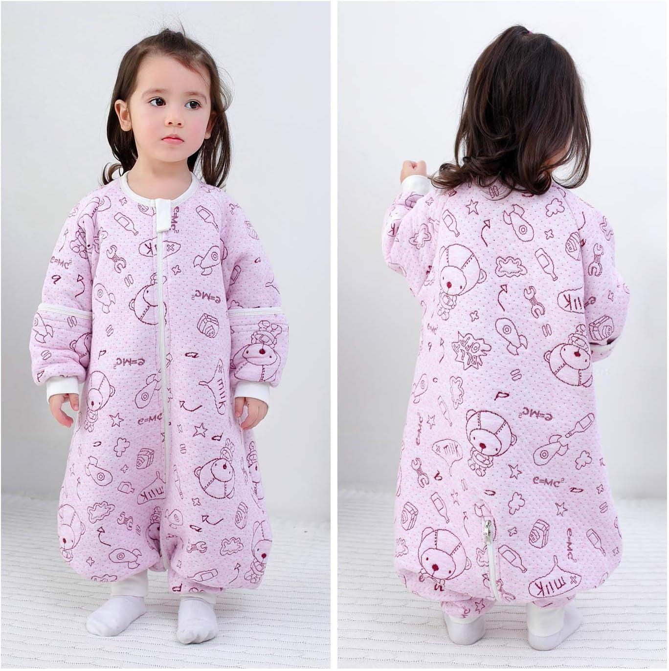 Baby Wearable Blanket 100% Soft Cotton Cartoon Sleepsuit Warm Pajamas