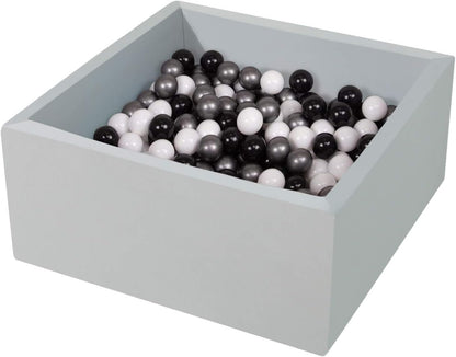 Ball Pit Kids Ball Pit Memory Foam Ball Pit Square Ball Pits for Toddlers Babies Ball Pit Balls NOT Included - Gray