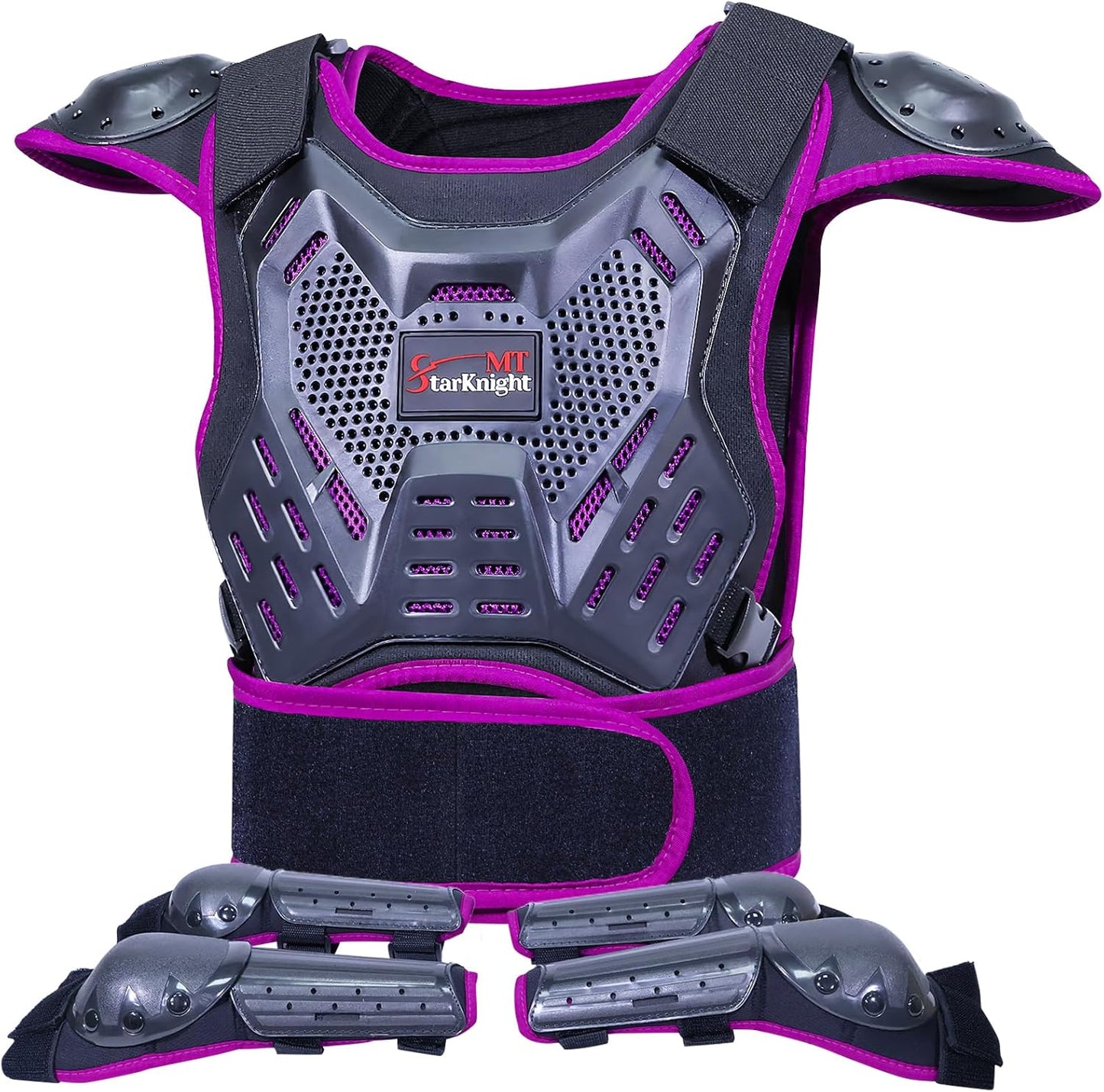 Kids Motorcycle Armor Suit Dirt Bike Gear Riding Protective Gear, Blue and Purple Bundle Sets