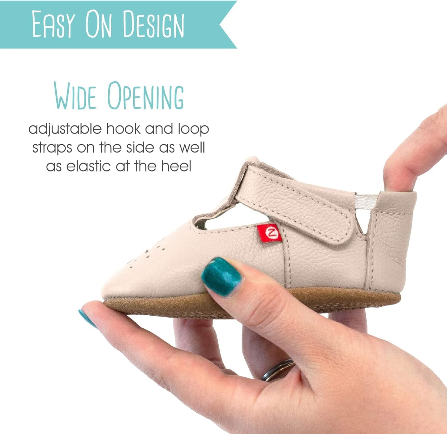 Easy on Leather Mary Jane Baby Shoes, Anti-Slip and Soft Sole