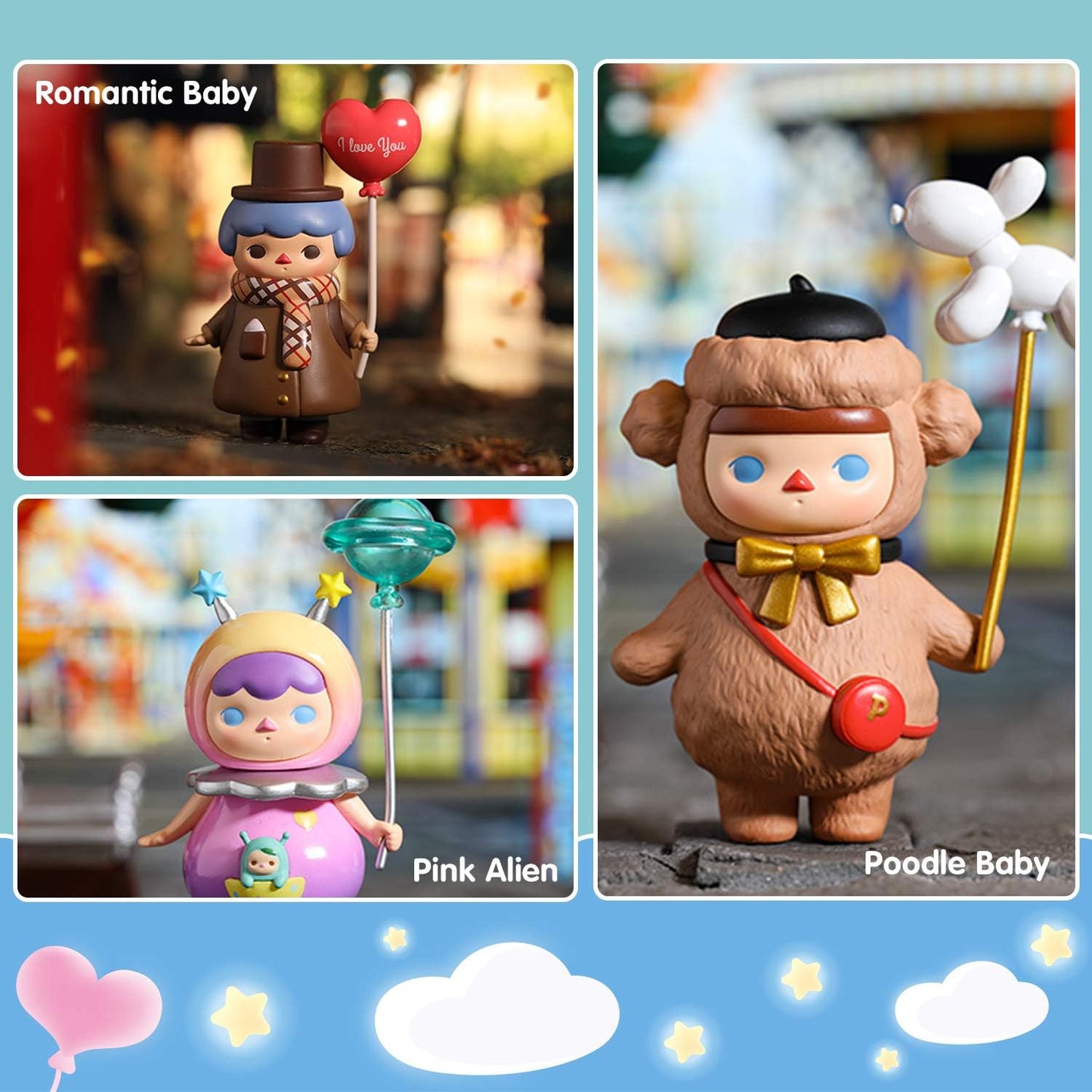 Pucky Balloon Babies Series Collection Blind Boxes Little Art Toy Collectible Cute Kawaii Mini Toy Figures Gift Collectibles Dolls-12 Pack