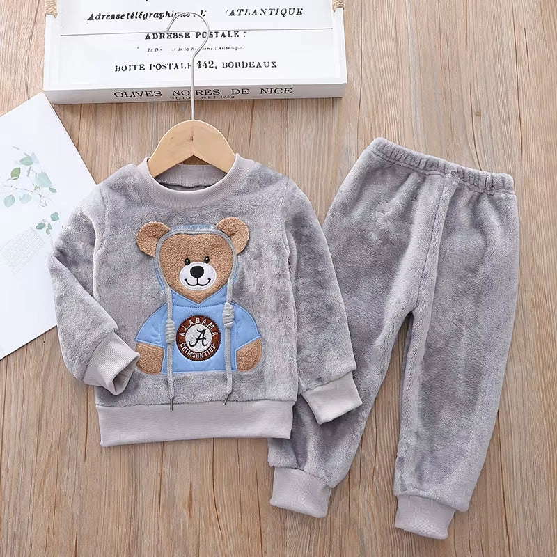 2023 New Clothing Set Sweater+Pants 2Pcs for Girls Boys Outfit Cotton Warm Costume Winter Children Clothes Suit 1-4Y