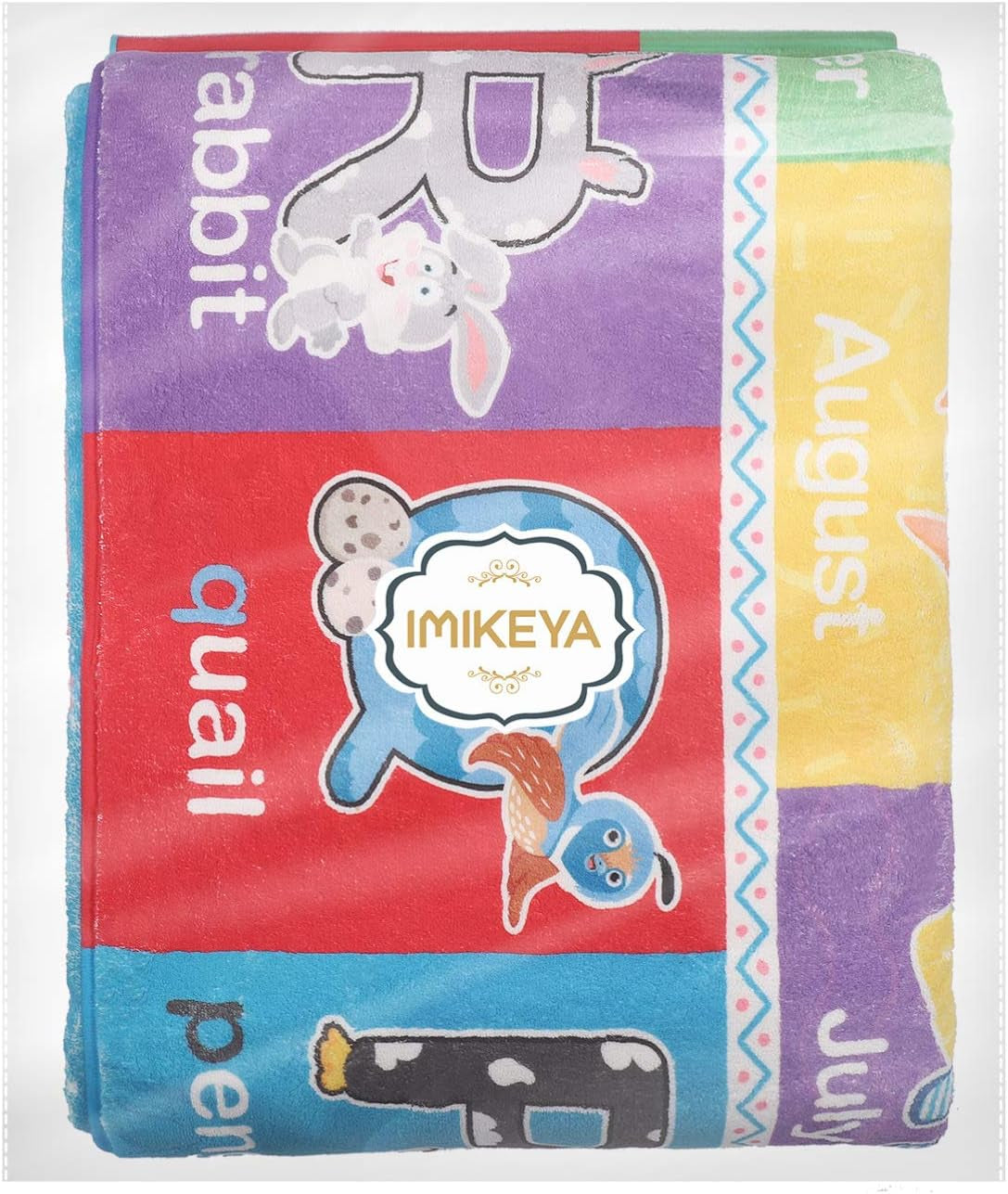 Baby Carpet Baby Playmat Educational Area Rug Kids Alphabets ABC, Words and Shapes Learning Area Rug Carpet Kids Play Rug for Bedroom Playroom, 55.1X43.3 in Baby Floor Mats Washable Kids Rug