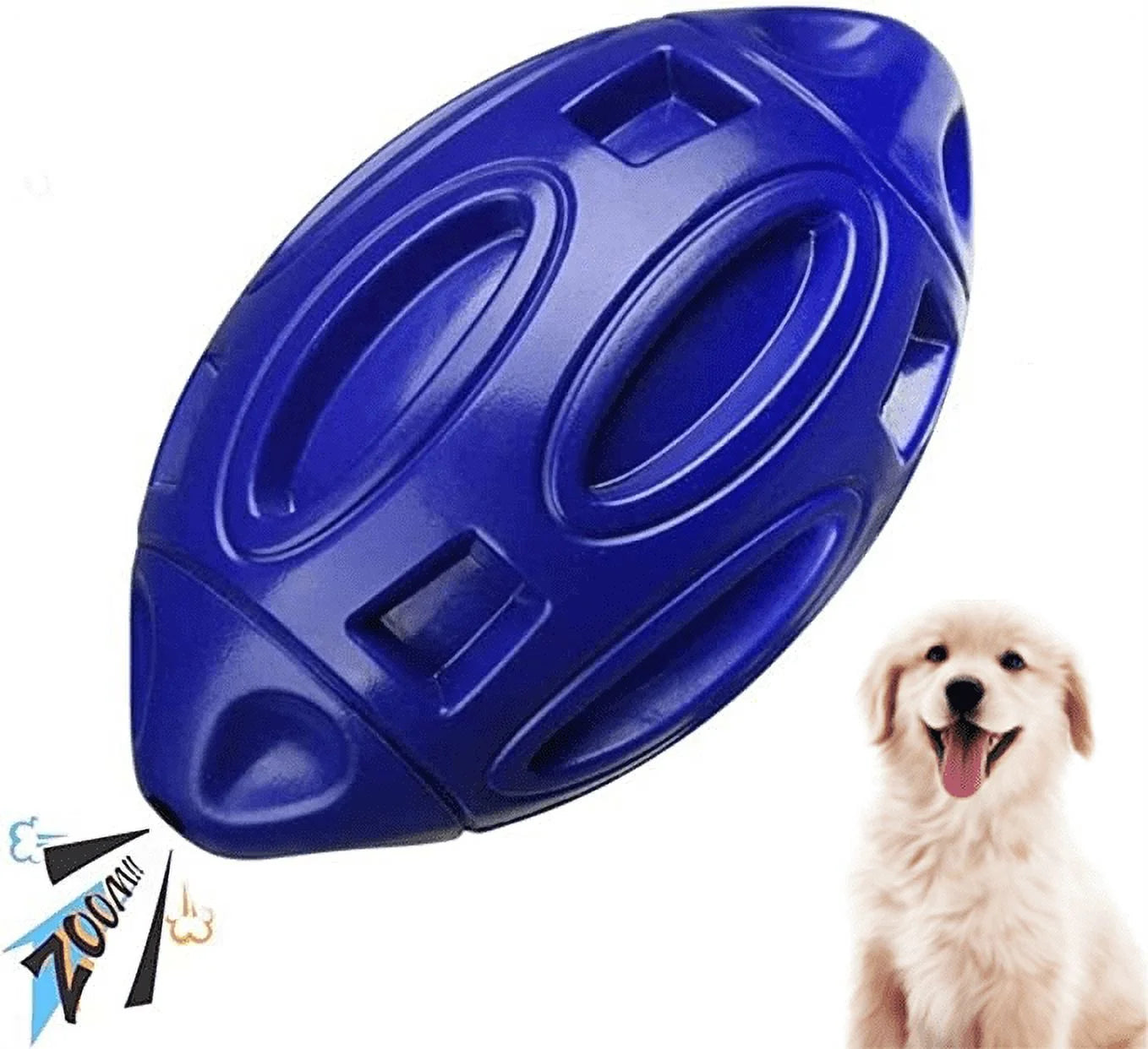 Squeaky Dog Toys Ball, Chew Toys for Large Dogs, Puppy Teething Toys, Durable Indestructible Pet Toys for Medium Big Dogs, Blue