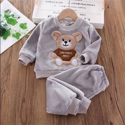 2023 New Clothing Set Sweater+Pants 2Pcs for Girls Boys Outfit Cotton Warm Costume Winter Children Clothes Suit 1-4Y