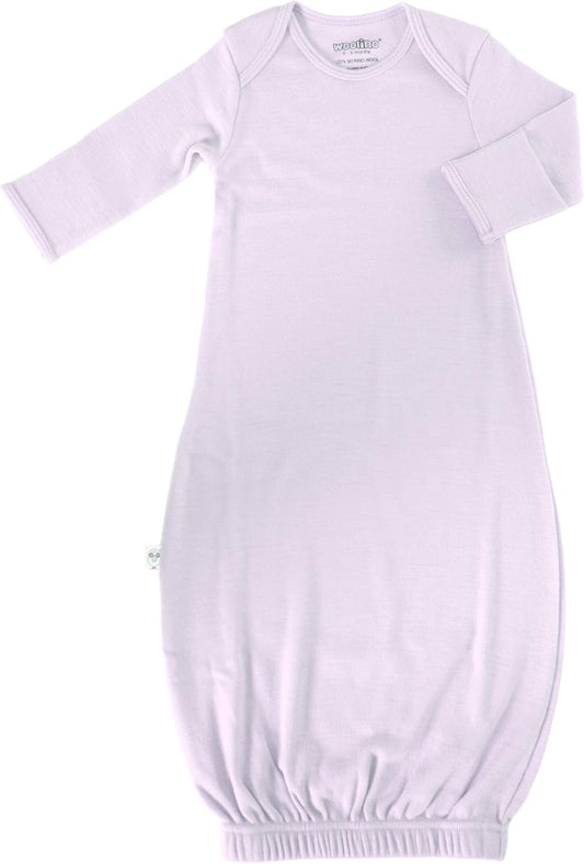 Infant Nightgown - 100% Superfine Merino Wool Baby Gowns - Newborn Sleeper Gown for Boy & Girl - 0-6 Months