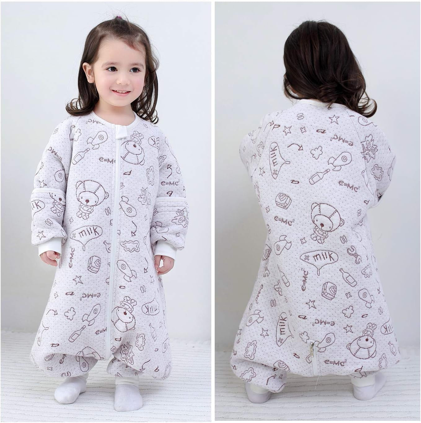 Baby Wearable Blanket 100% Soft Cotton Cartoon Sleepsuit Warm Pajamas