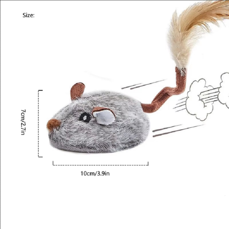 Electric Cat Toys Realistic Electric Mouse Cat Intelligent Sensing Random Motion USB Rechargeable Pet Toys