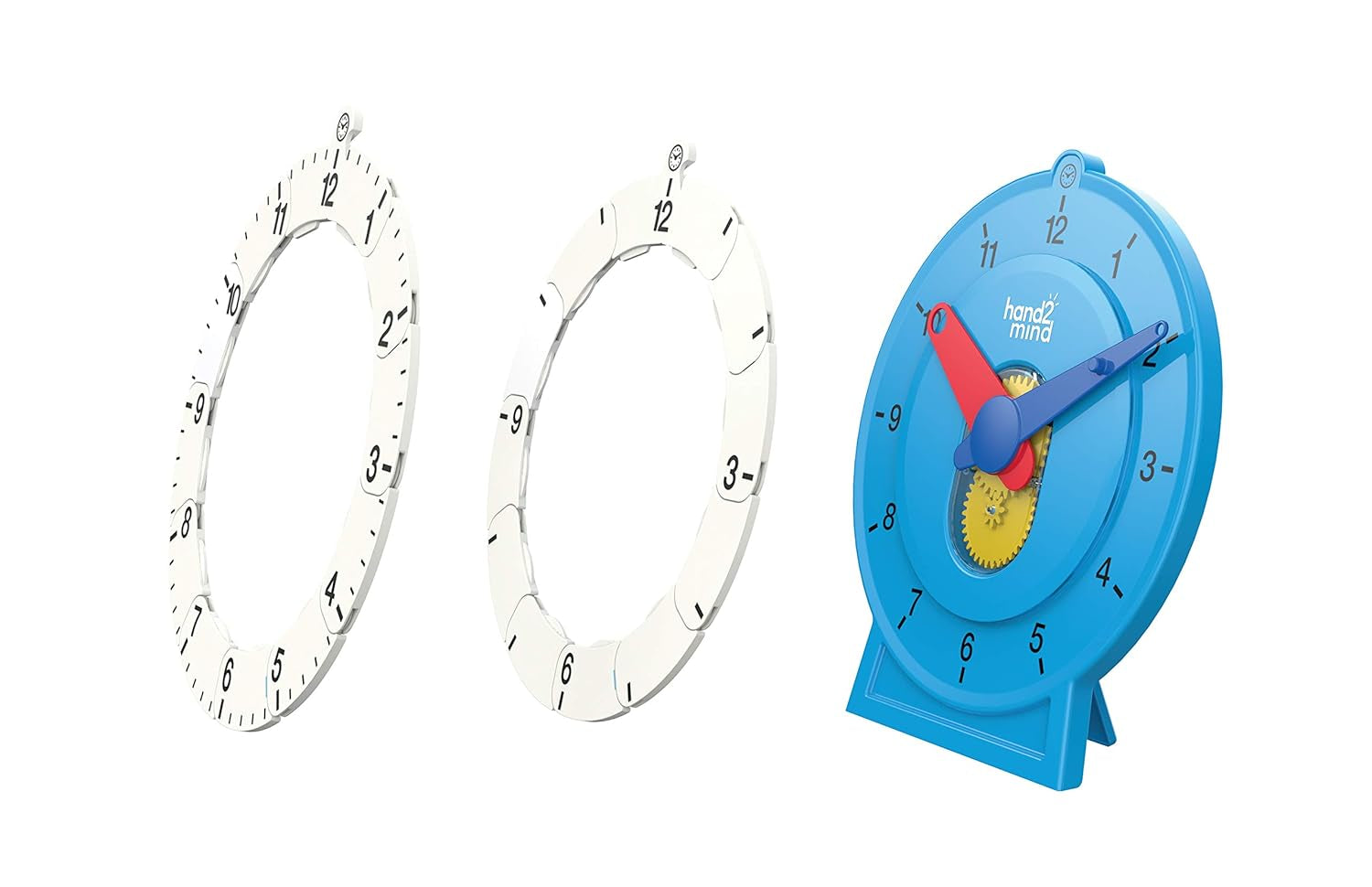 Advanced Numberline Clock for Kids Learning to Tell Time, Math Manipulatives for Telling Time, Analog Clock for Kids Learning, Learning to Tell Time Clock, Teacher Supplies (25 Clocks)