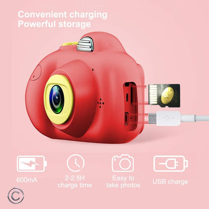 Kids Camera for 5-10 Year Old Girls,Compact Kids Camera with Carrying Case and 18 Million Pixelsl Dual Lens 2.0 Inch HD Screen with Mic,Red(32Gb TF Card Included)