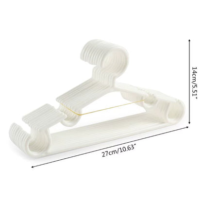 Approx.27X14Cm 10Pcs/Set Portable Children Clothes Hanger Toddler Baby Coat Plastic Hanger Hook