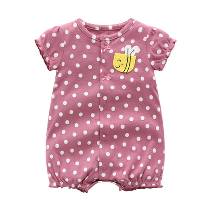 Summer Baby Rompers Baby Girls Clothing 100% Cotton Newborn Cartoon Short Sleeve Baby Boy Clothes Infant Jumpsuits Kids Clothes