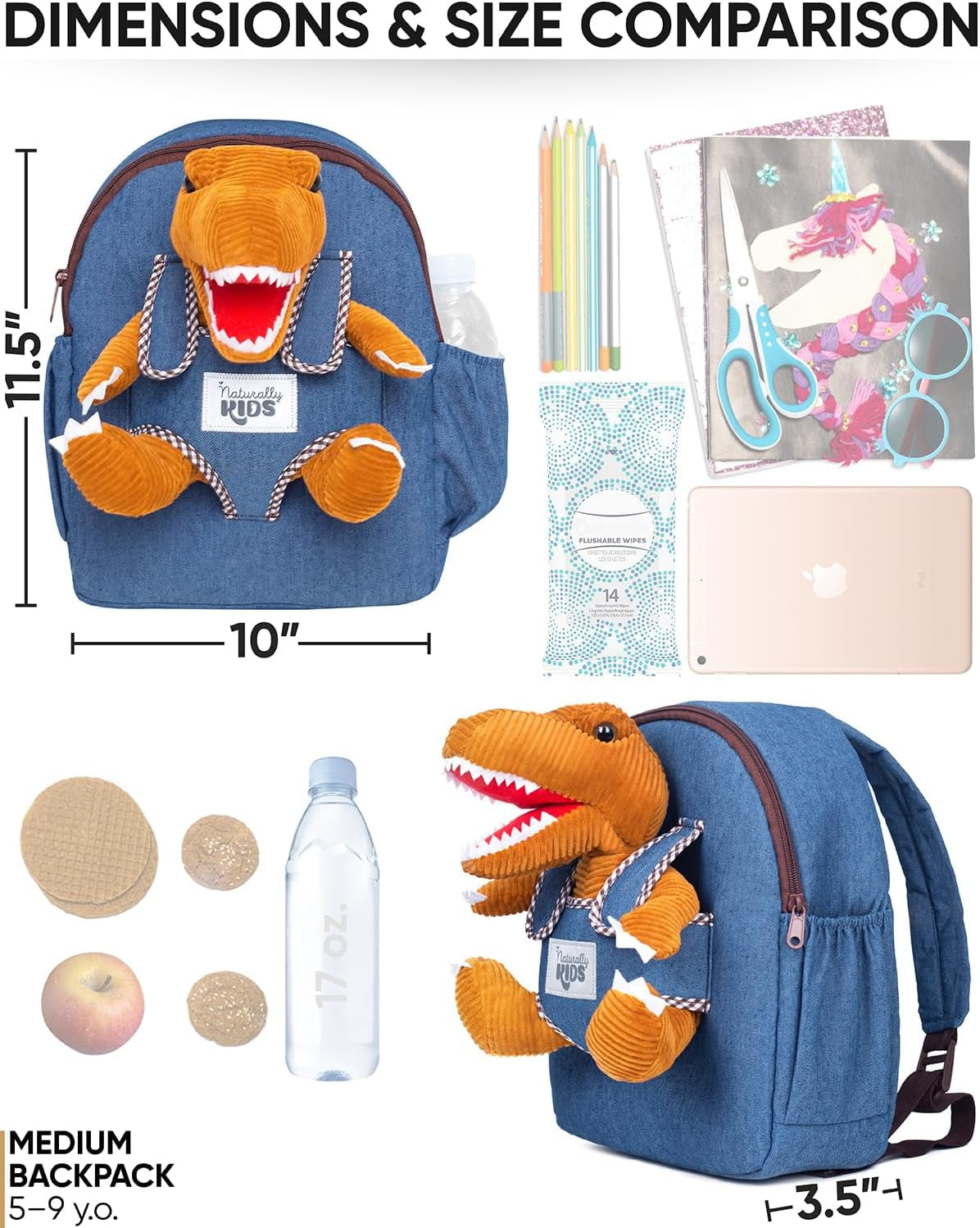 Dinosaur Toys for Kids 5-7, Gifts for 5 Year Old Boys, 4 Year Old Boy Birthday Gift, Toddler Dinosaur Backpack