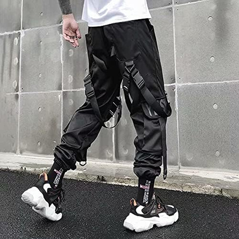 Men’S Fashion Cargo Pants Casual Hip Hop Drawstring Ankle Pants Ankle Length Relaxed Fit