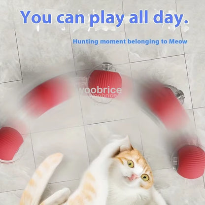 Interactive Cat Ball Toys Automatic Rolling Ball Faux Tail Rechargeable Pet Electric Toy Dog Cat Training Imitate Mouse Pet Toys