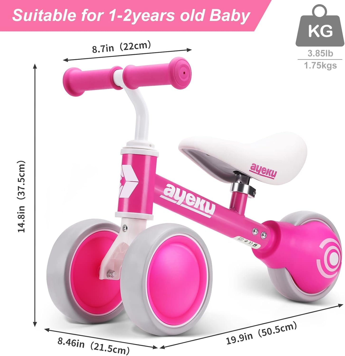 Baby Balance Bike Toys for 1 Year Old Boy Girl Gifts,12-24 Months Toy Toddler First Birthday Gift,One Year Old Must Haves Mini Bike…