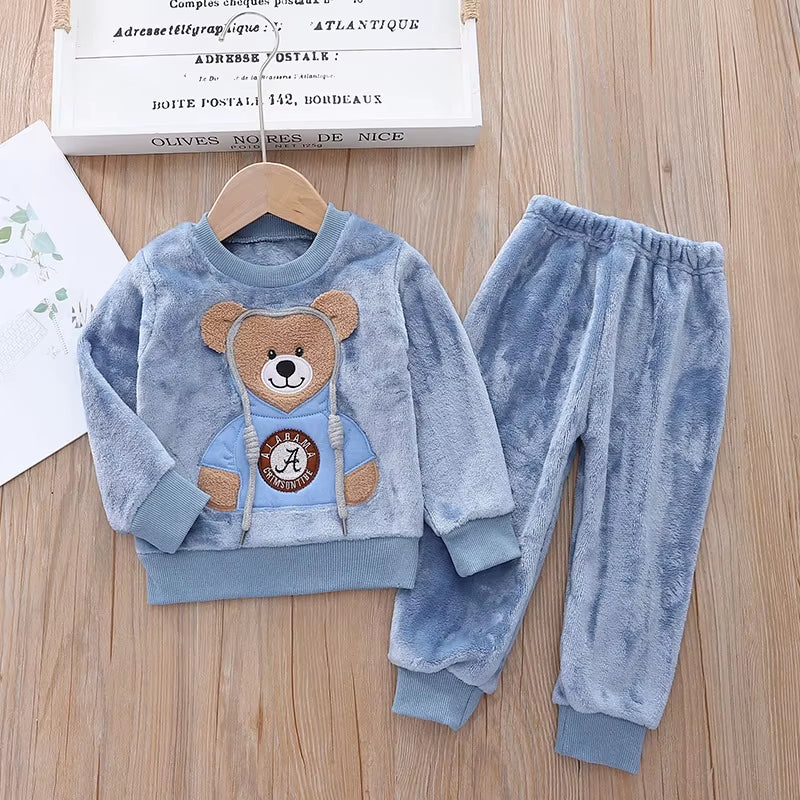 2023 New Clothing Set Sweater+Pants 2Pcs for Girls Boys Outfit Cotton Warm Costume Winter Children Clothes Suit 1-4Y