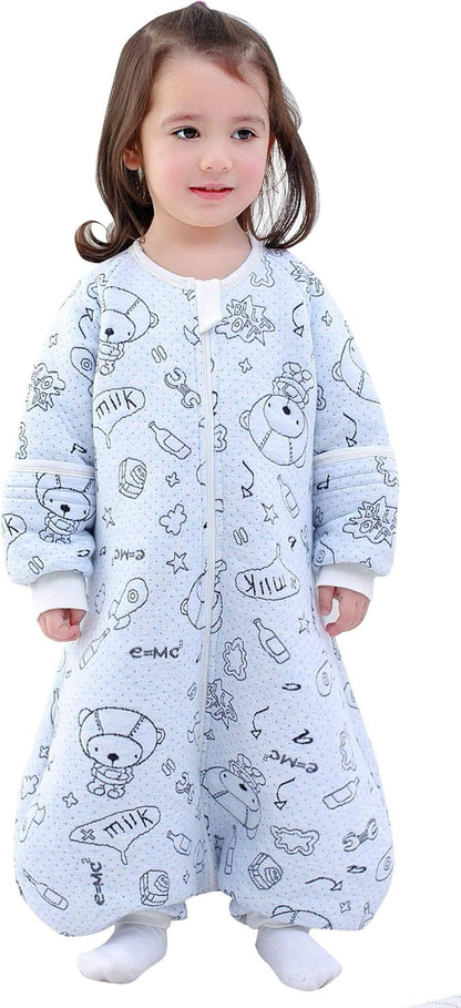 Baby Wearable Blanket 100% Soft Cotton Cartoon Sleepsuit Warm Pajamas